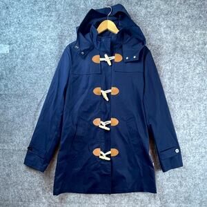 Southern Gents Toggle Jacket Men 42 Blue Hooded Adjustable Back Lightweight Coat